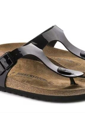 Birkenstock Gyzeh Patent Leather Comfort Sandals Size 41 EU 10-10.5 USAWomen